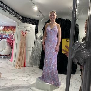 Lavender sequined gown